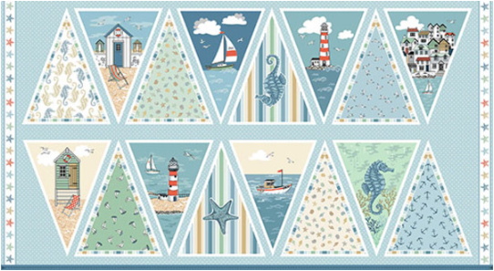 Beachcomber Bunting Panel in Blue 1997 - Click Image to Close